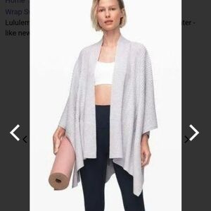 Lululemon Dream Weaver Wrap shawl  weathered core‎ grey one size Like New